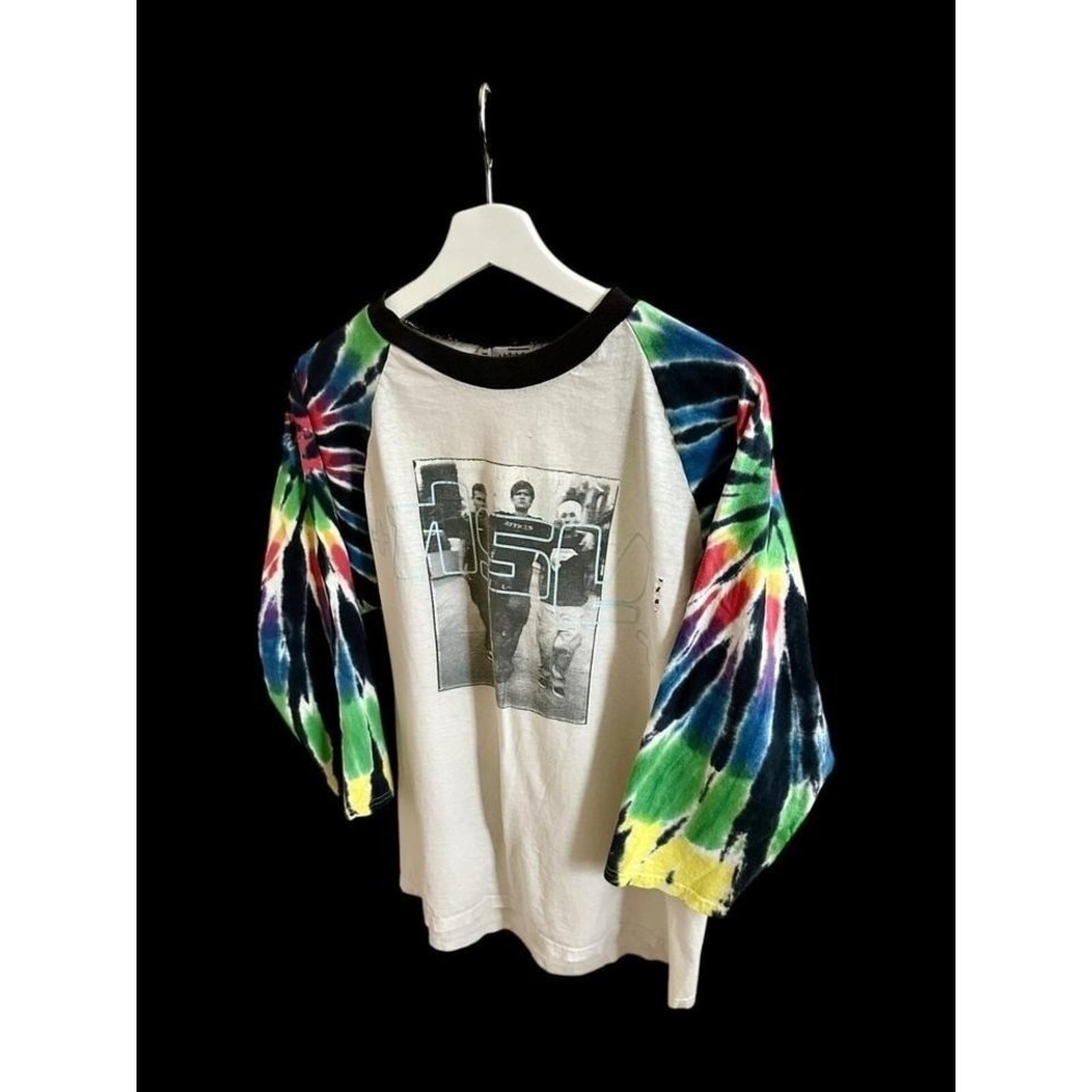 Vintage‎ 2002 Blink 182 Tour 3/4 Sleeve Shirt Medium Tie Dye Sleeves Super Rare